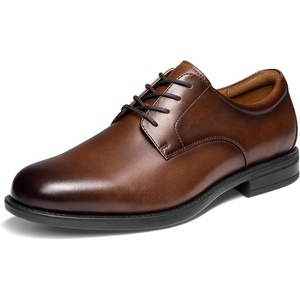 image:imageBruno Marc Mens Classic Leather Dress Shoes Comfort Oxfords Business Formal Lace Up ShoesBrown