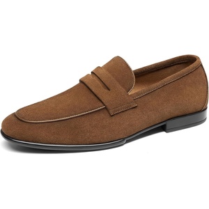image:imageBruno Marc Mens Classic Penny Loafers Leather Suede Dress Shoes Comfort Lightweight Slipon Shoe Solace ReserveTan