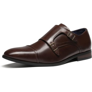 image:imageBruno Marc Mens Dress Loafer Shoes Monk Strap Slip On LoafersBrown