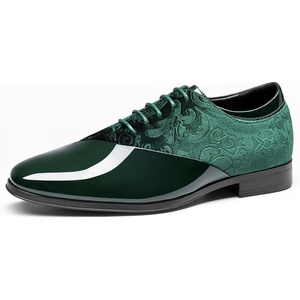 image:imageBruno Marc Mens Dress Tuxedo Shoes Classic Patent Velvet Laceup Formal Caden OxfordDark Green