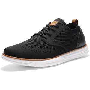 image:imageBruno Marc Mens KnitFlex Craft Mesh Oxfords Sneakers Casual Dress LaceUp Lightweight Walking Shoes6black