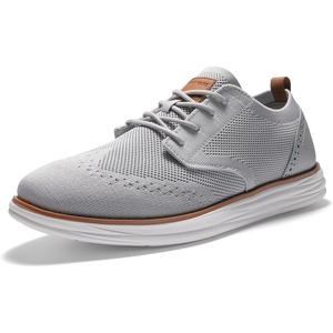 image:imageBruno Marc Mens KnitFlex Craft Mesh Oxfords Sneakers Casual Dress LaceUp Lightweight Walking Shoes6grey