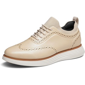 image:imageBruno Marc Mens MaxFlex Dress Sneakers Oxfords Casual Wingtip Brogue ShoesApricotpu