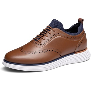 image:imageBruno Marc Mens MaxFlex Dress Sneakers Oxfords Casual Wingtip Brogue ShoesBrown