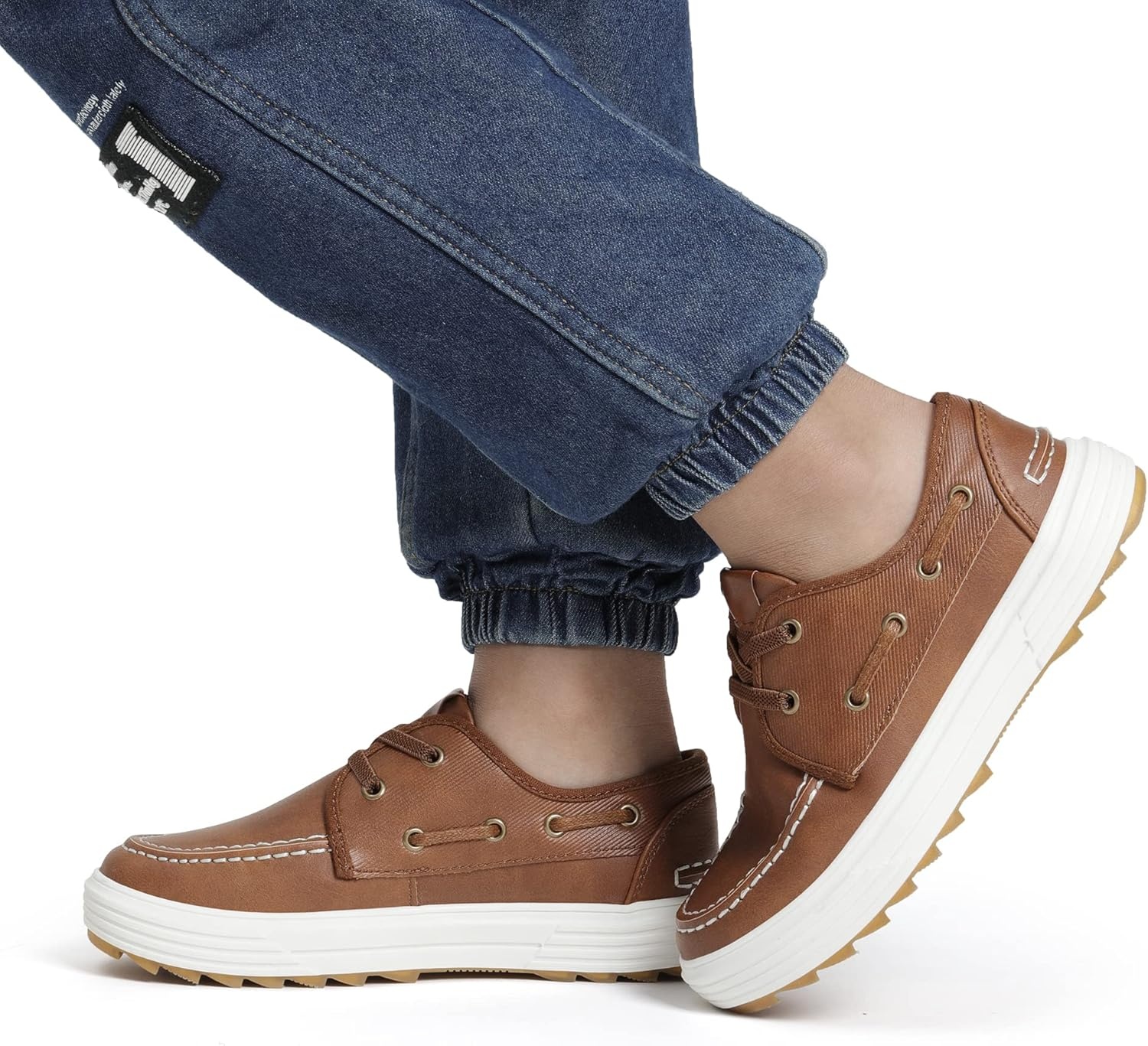 image:imageBruno Marc Boys Boat Shoes Slip on Loafers Dress Casual School ShoesBrown