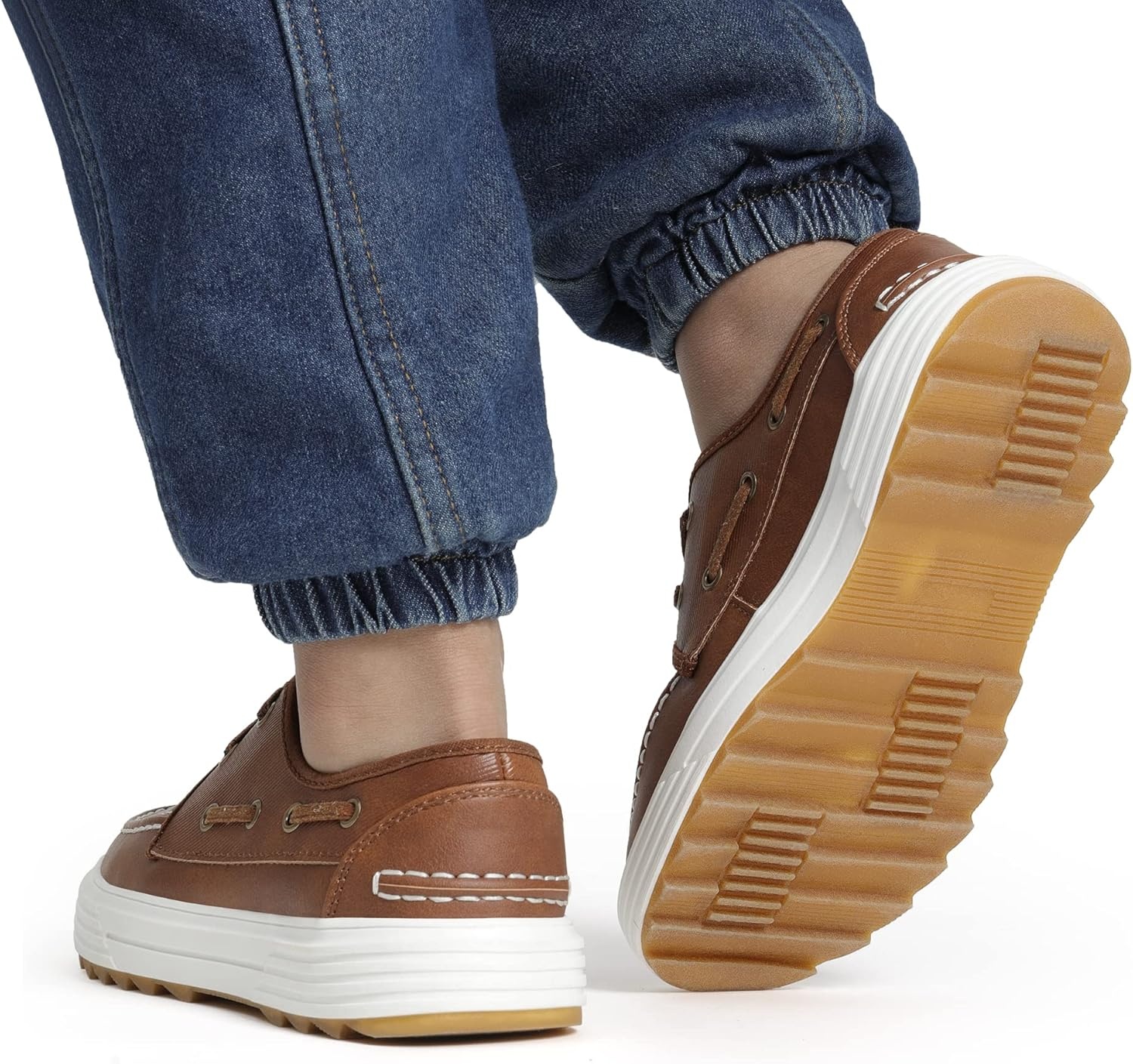 image:imageBruno Marc Boys Boat Shoes Slip on Loafers Dress Casual School ShoesBrown