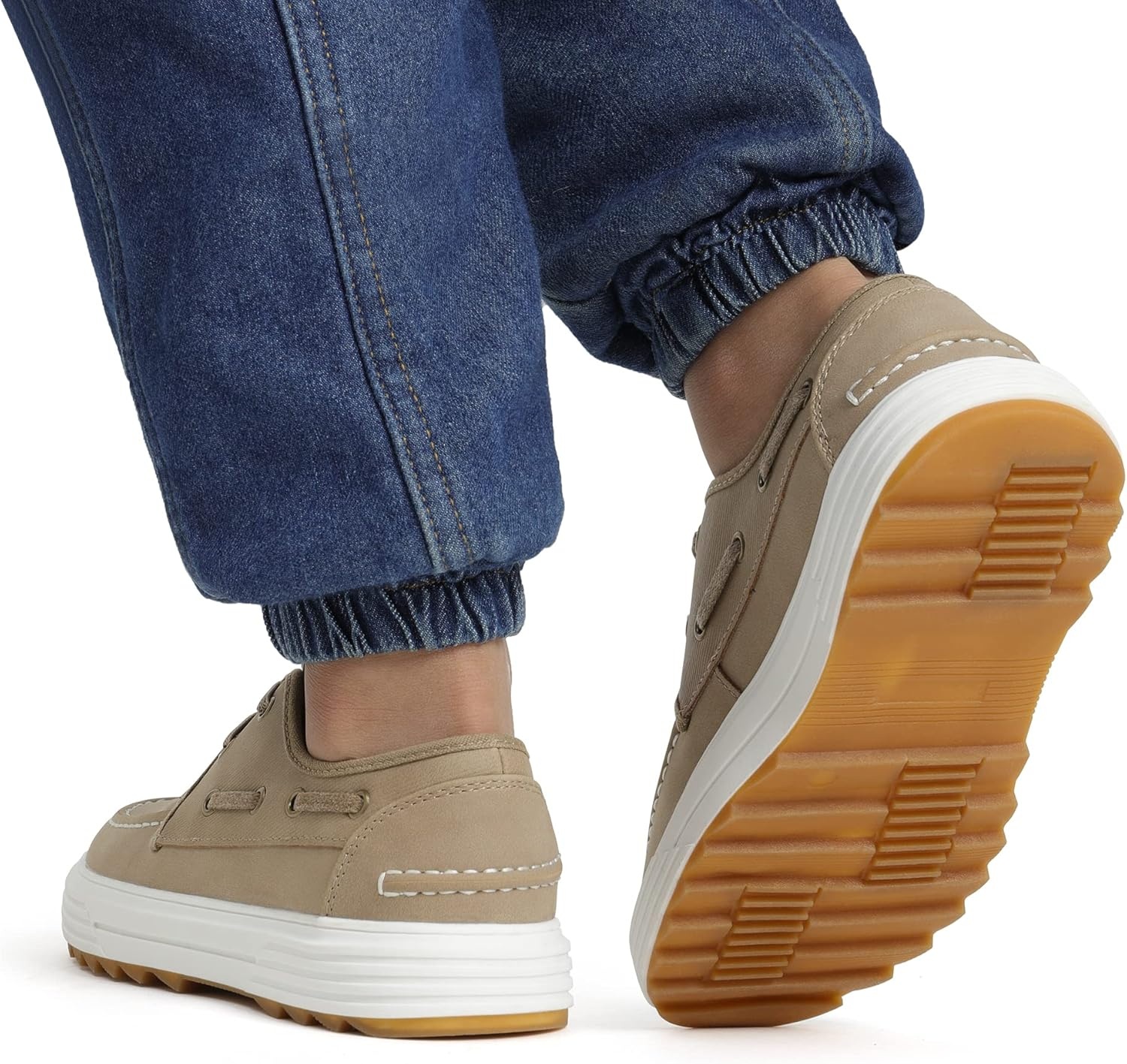 image:imageBruno Marc Boys Boat Shoes Slip on Loafers Dress Casual School ShoesTan