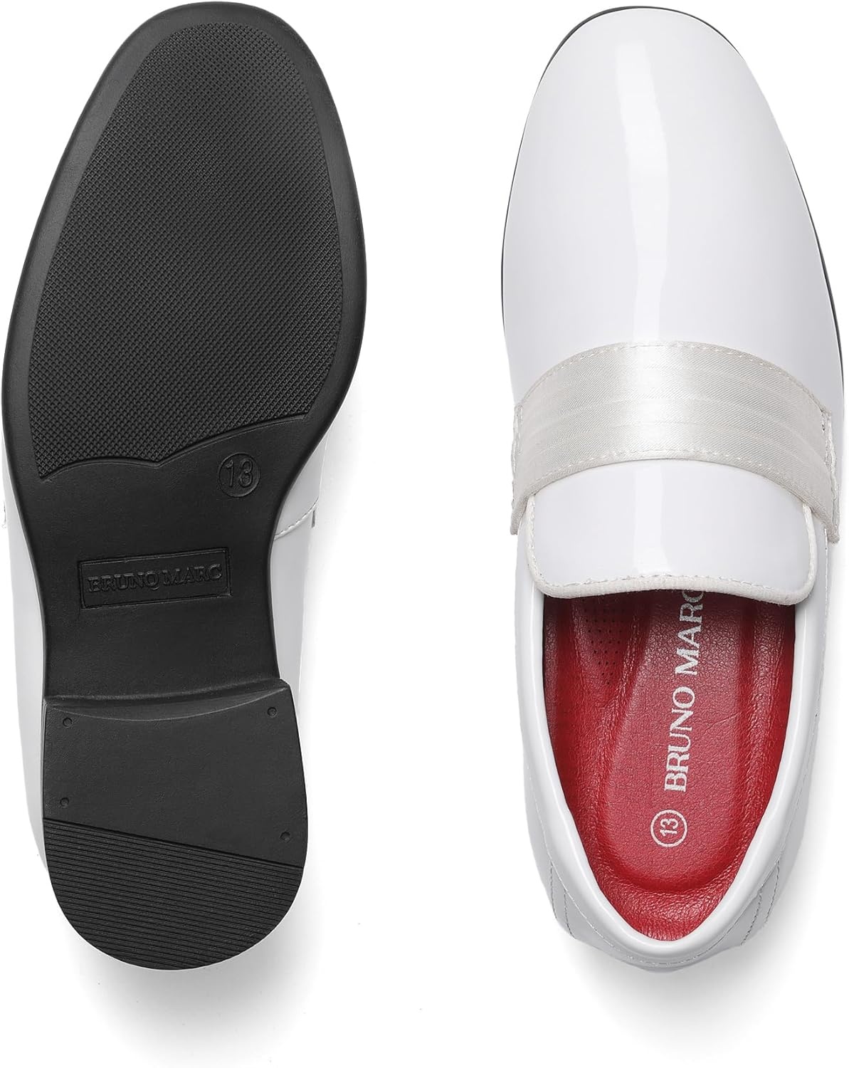 image:imageBruno Marc Boys Dress Shoes Slipon Loafers Formal Tuxedo ShoesWhite