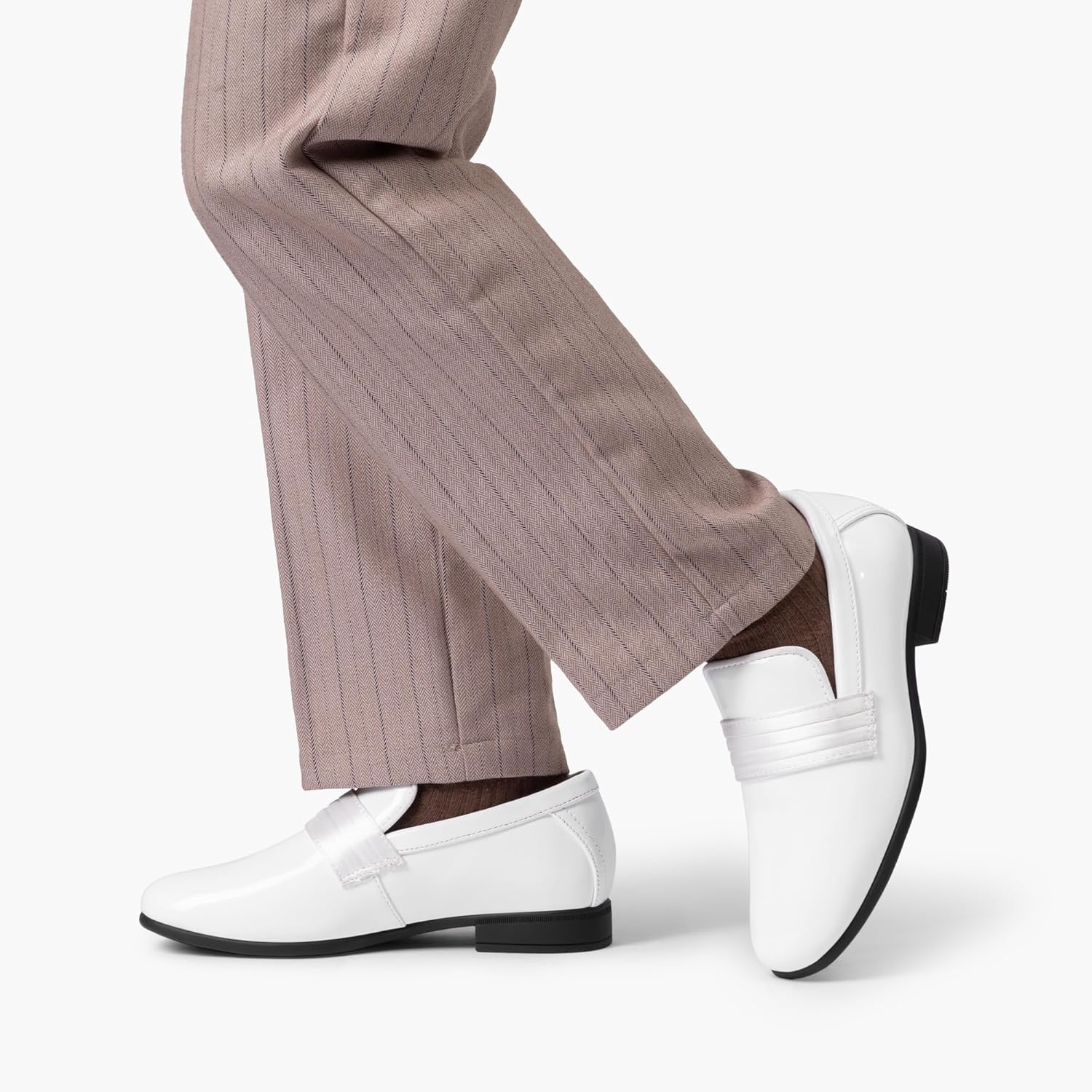 image:imageBruno Marc Boys Dress Shoes Slipon Loafers Formal Tuxedo ShoesWhite