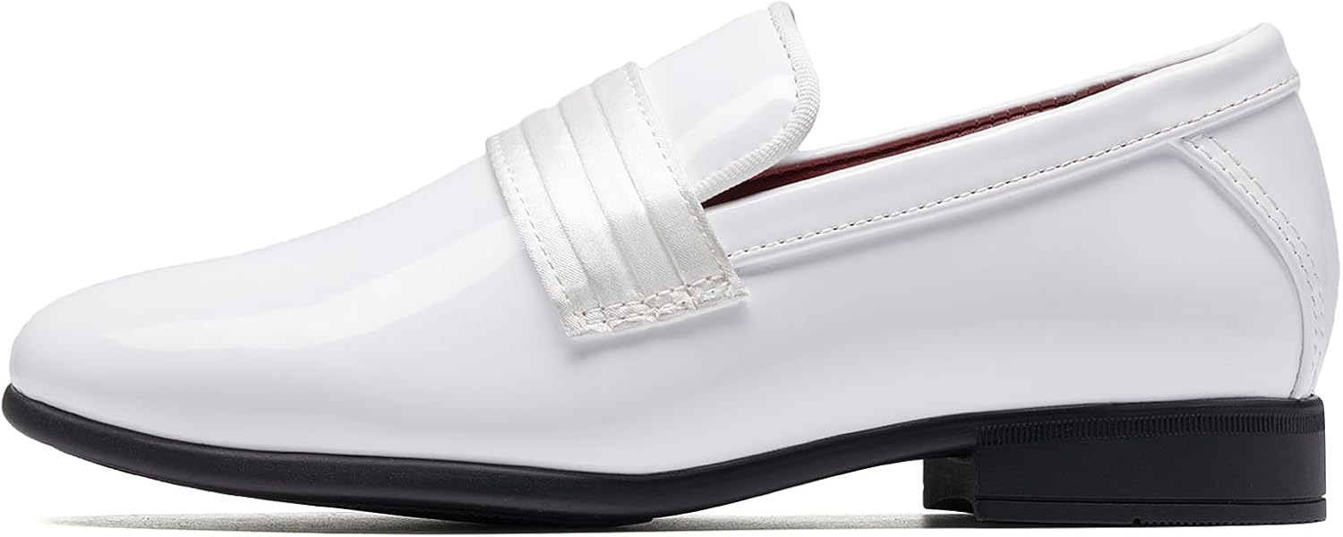 image:imageBruno Marc Boys Dress Shoes Slipon Loafers Formal Tuxedo ShoesWhite