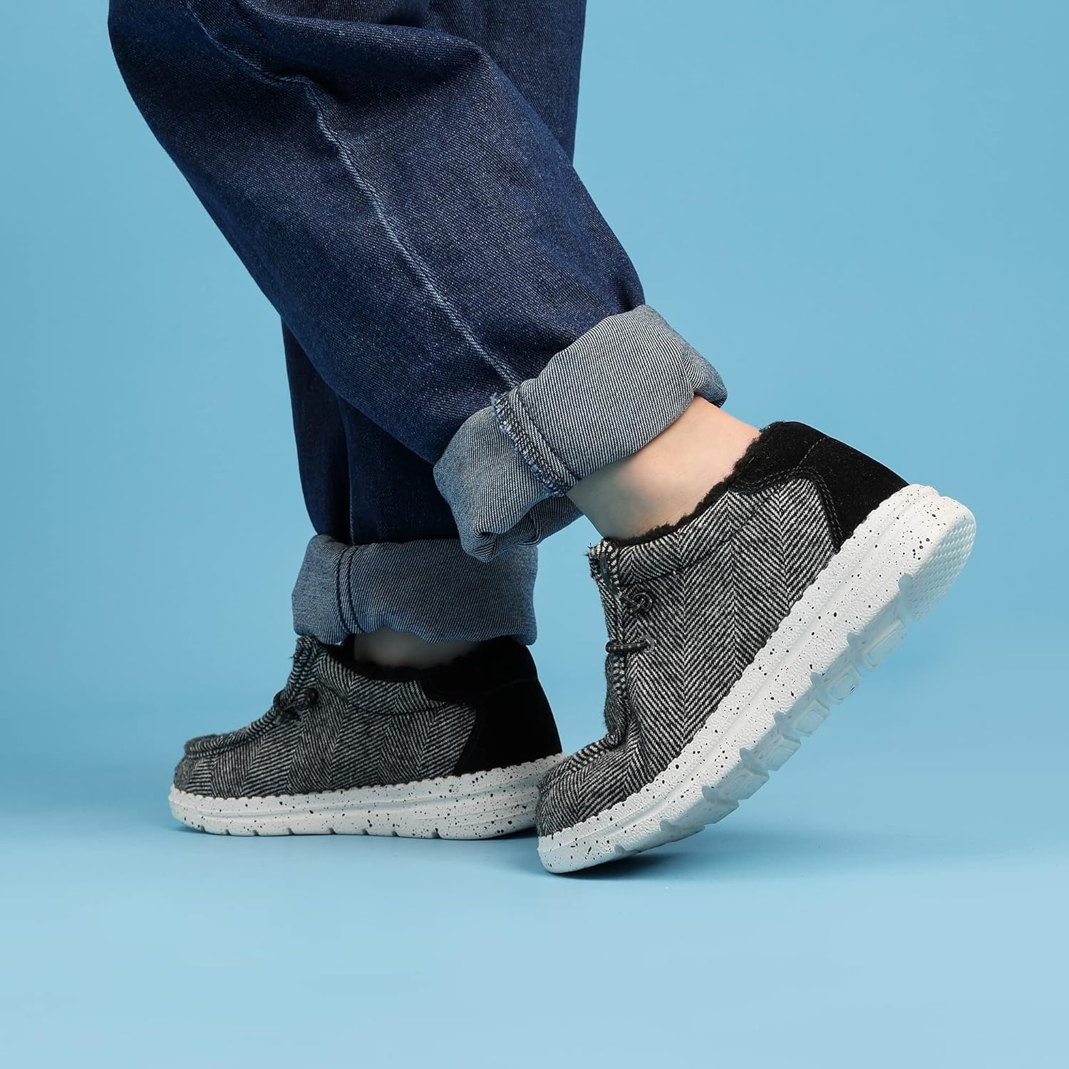 image:imageBruno Marc Boys Girls Warm Winter Loafer Fuzzy Casual Slip On Shoes ToddlerLittle KidBig KidBlack