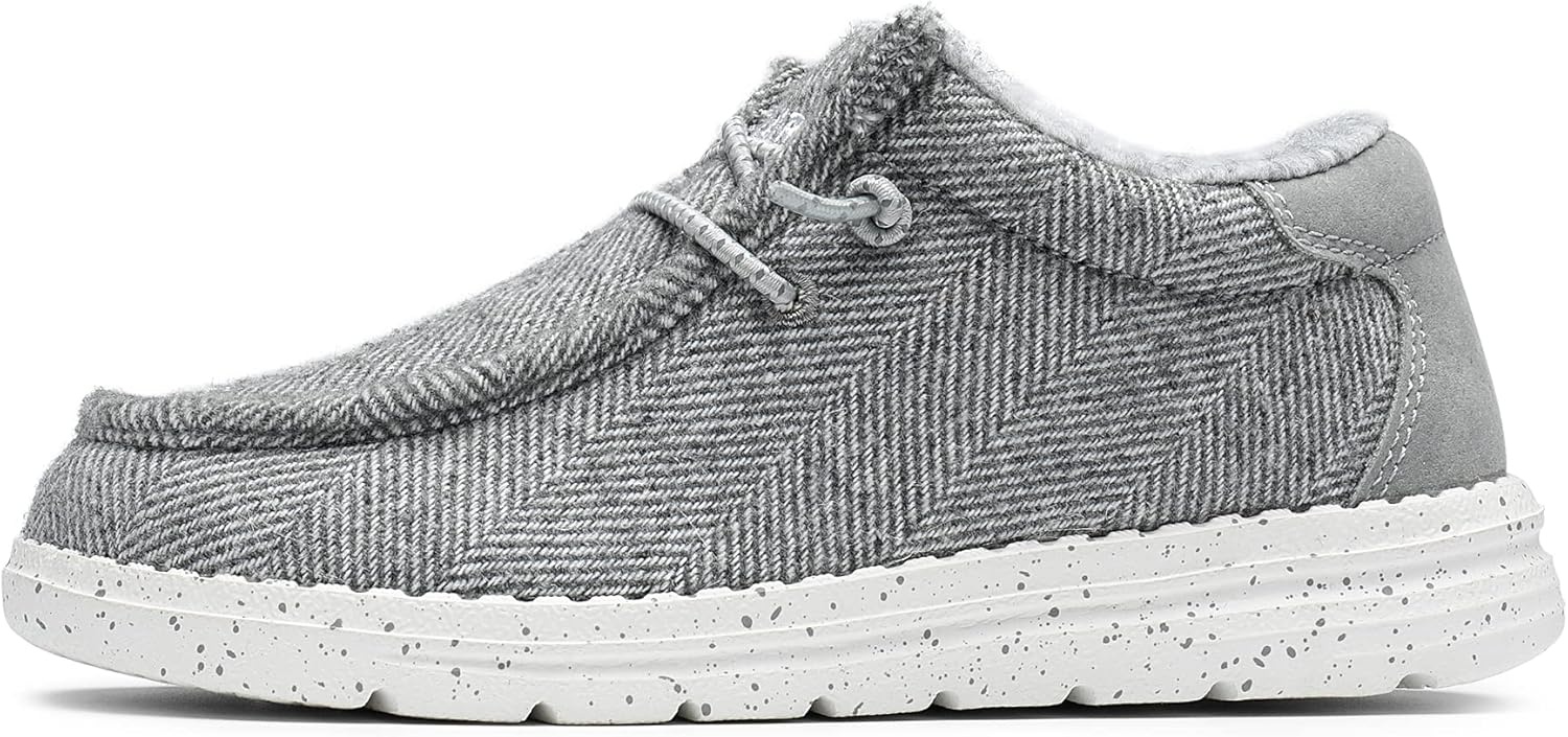 image:imageBruno Marc Boys Girls Warm Winter Loafer Fuzzy Casual Slip On Shoes ToddlerLittle KidBig KidGrey