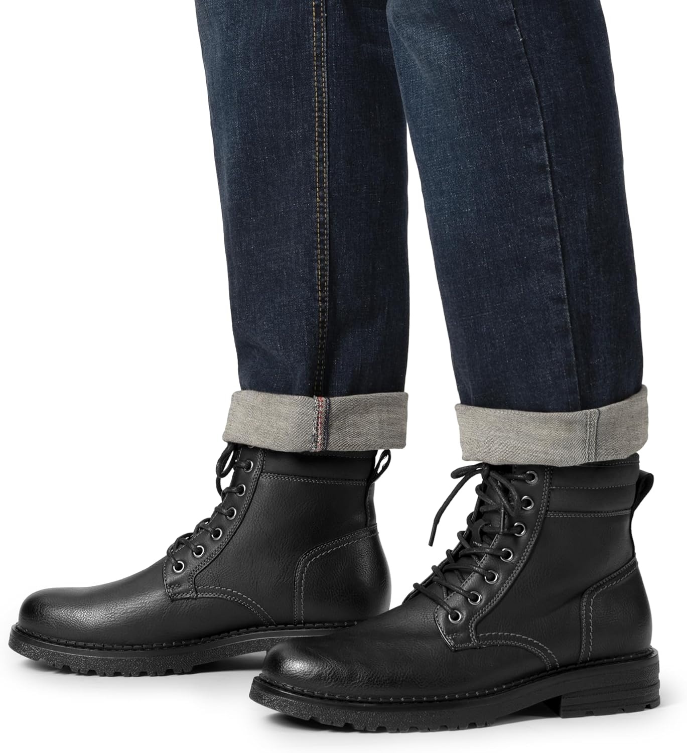 image:imageBruno Marc Mens Dress Oxford Fashion and Comfort Ankle Lace Up BootsAll Black