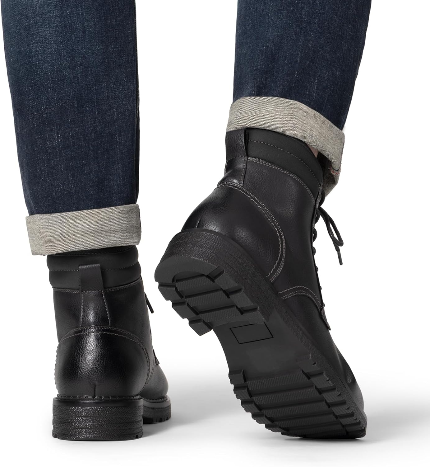 image:imageBruno Marc Mens Dress Oxford Fashion and Comfort Ankle Lace Up BootsAll Black