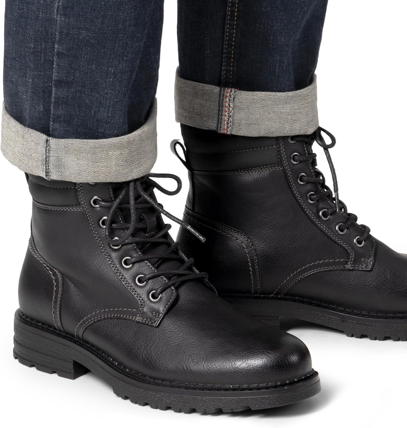 image:imageBruno Marc Mens Dress Oxford Fashion and Comfort Ankle Lace Up BootsAll Black