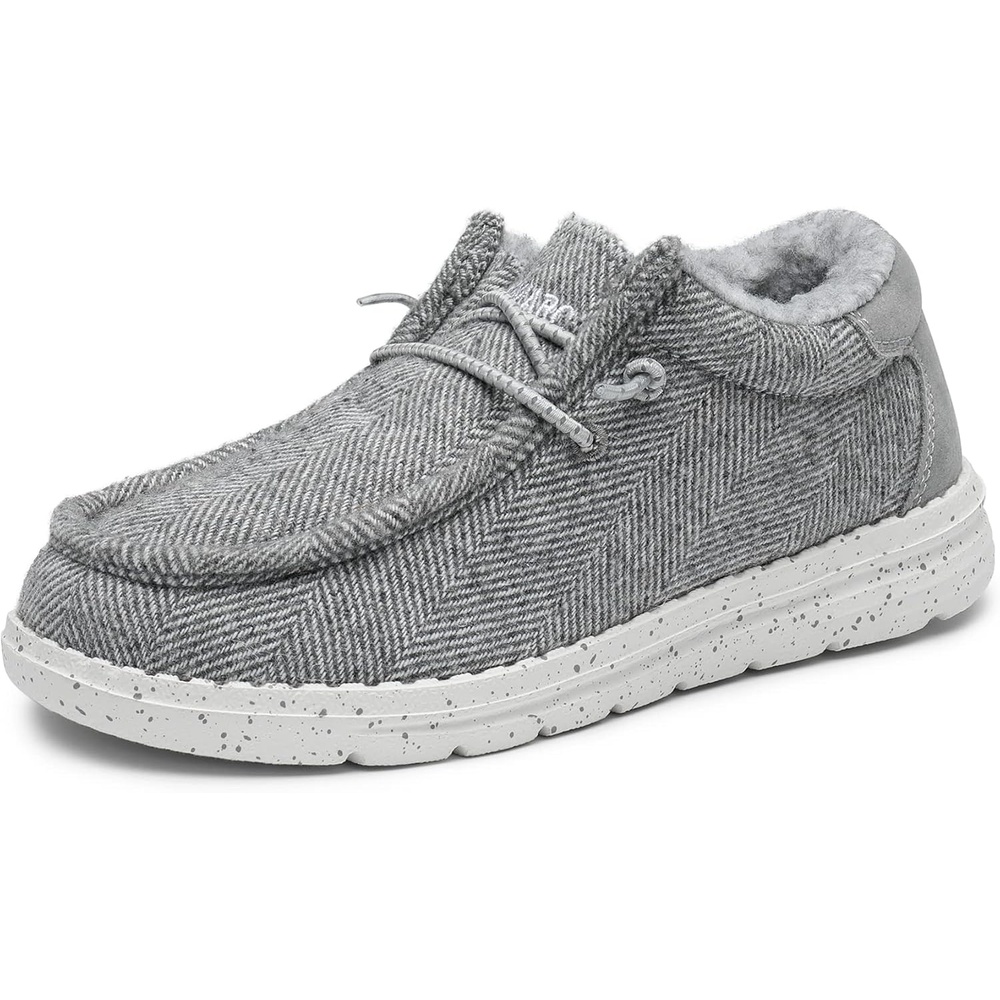 image:imageBruno Marc Boys Girls Warm Winter Loafer Fuzzy Casual Slip On Shoes ToddlerLittle KidBig KidGrey