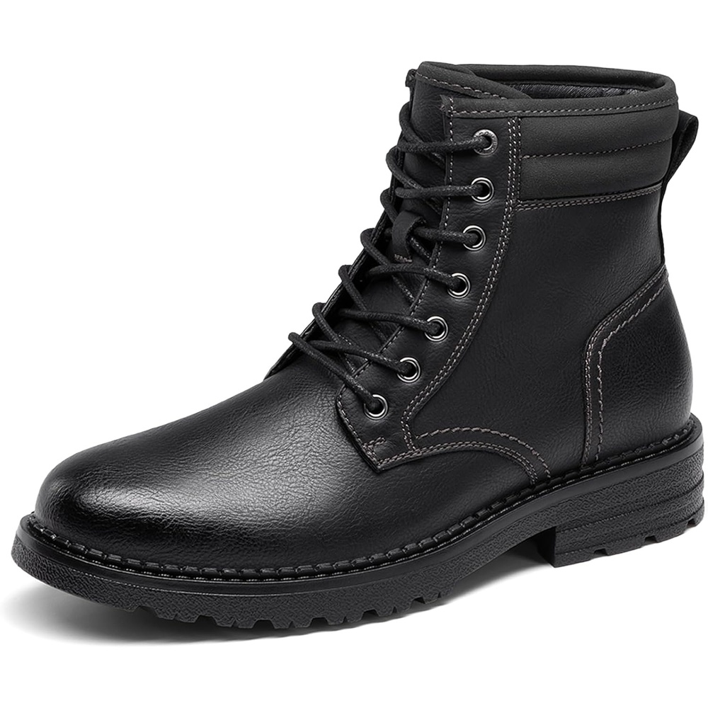 image:imageBruno Marc Mens Dress Oxford Fashion and Comfort Ankle Lace Up BootsAll Black