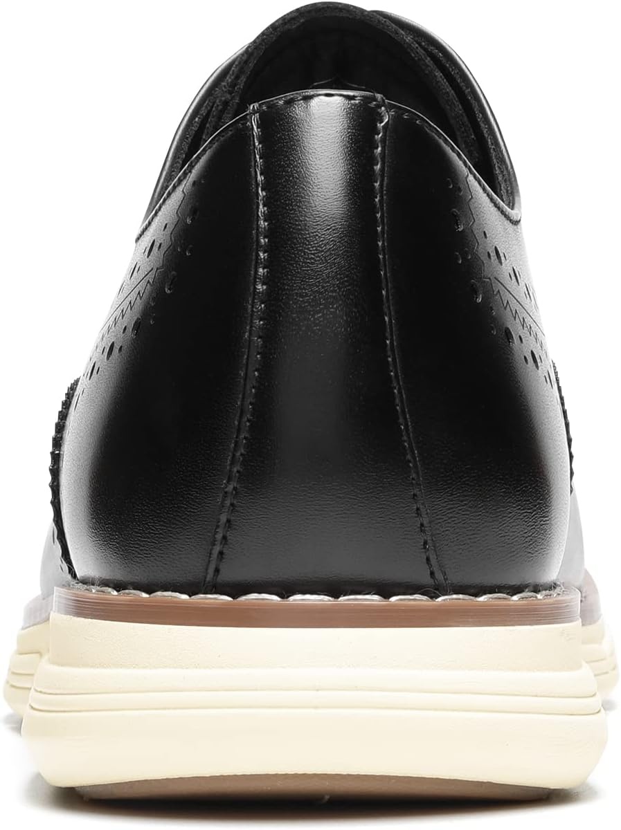 image:imageBruno Marc Mens Crossflex Dress Sneakers Wingtip Derby Casual Oxford Formal ShoesBlackwing