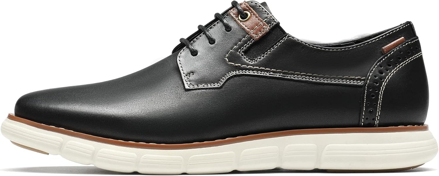 image:imageBruno Marc Mens Crossflex Oxford Dress Sneakers Casual Leather Dress ShoesBlack