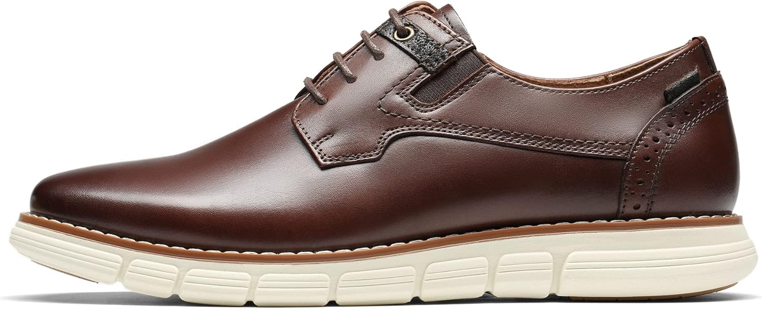image:imageBruno Marc Mens Crossflex Oxford Dress Sneakers Casual Leather Dress ShoesDark Brown