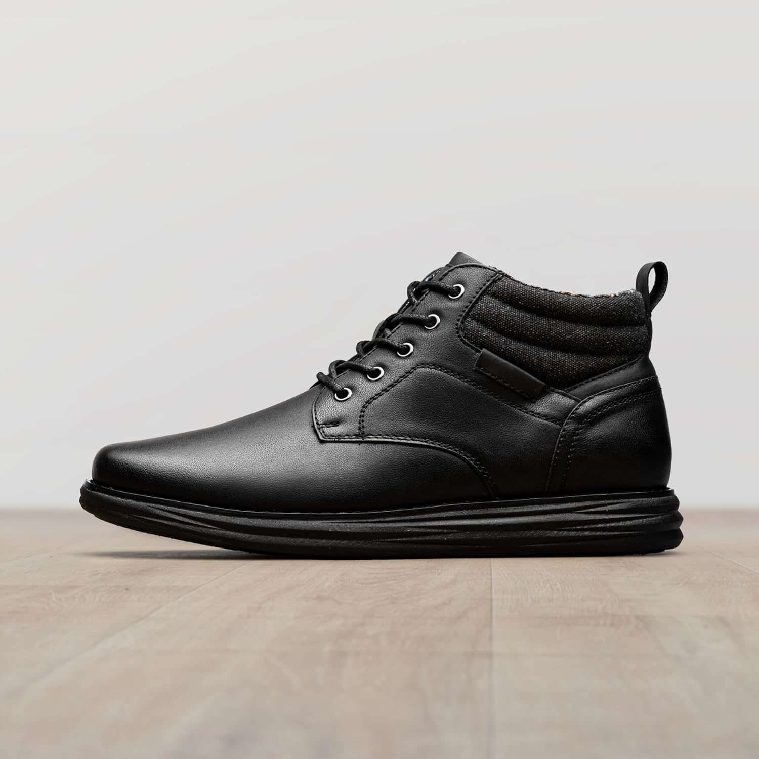 image:imageBruno Marc Mens Mid Top Chukka Sneaker Lace Up Dress BootBlack Monochrome