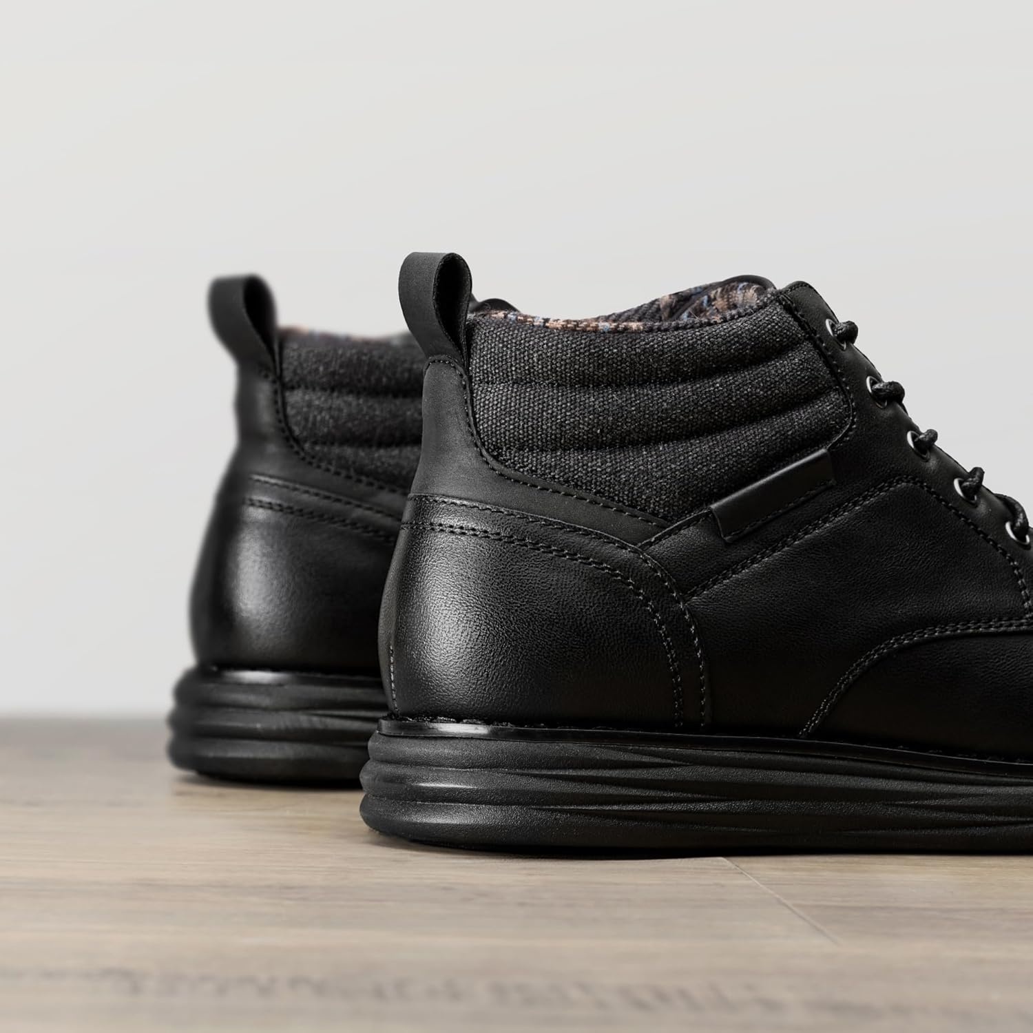 image:imageBruno Marc Mens Mid Top Chukka Sneaker Lace Up Dress BootBlack Monochrome