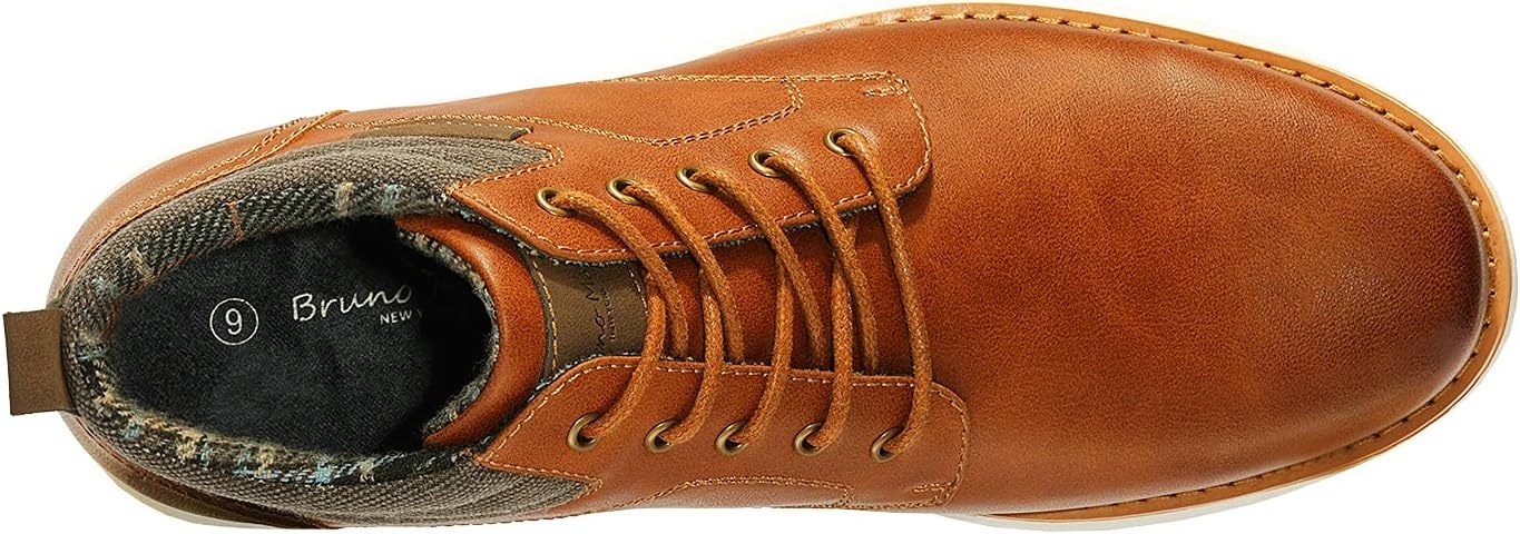 image:imageBruno Marc Mens Mid Top Chukka Sneaker Lace Up Dress BootTan