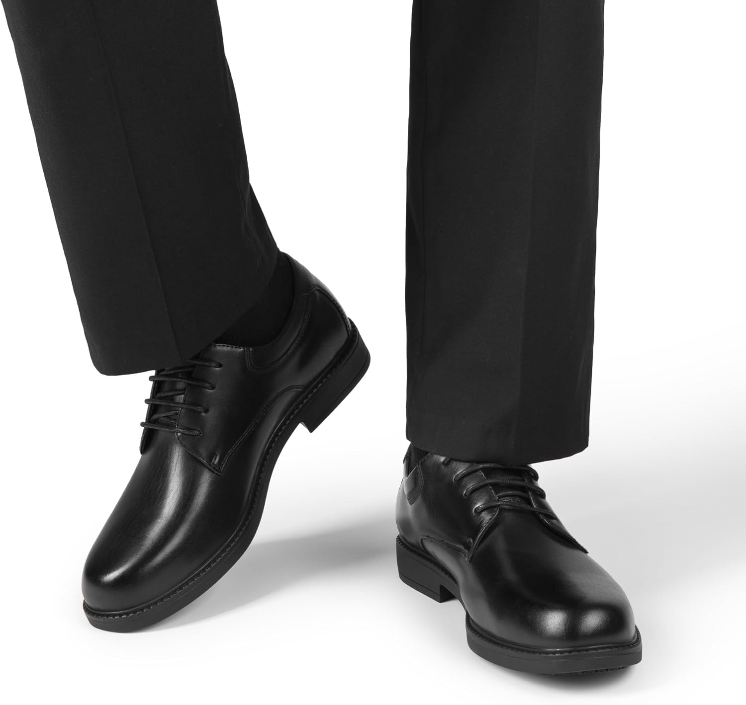 image:imageBruno Marc Mens Non Slip Work Shoes Restaurant Resistant Dress Derby ShoesAll Blackpu