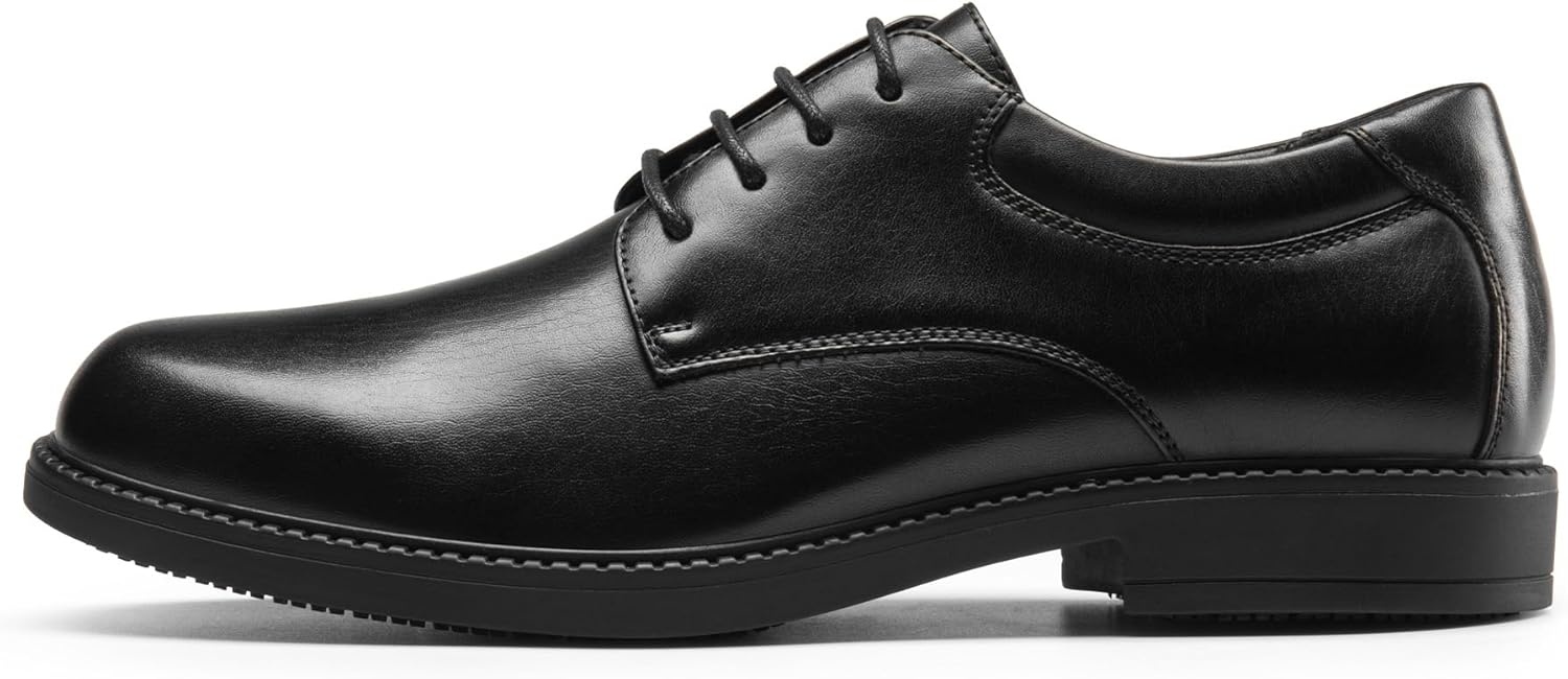 image:imageBruno Marc Mens Non Slip Work Shoes Restaurant Resistant Dress Derby ShoesAll Blackpu