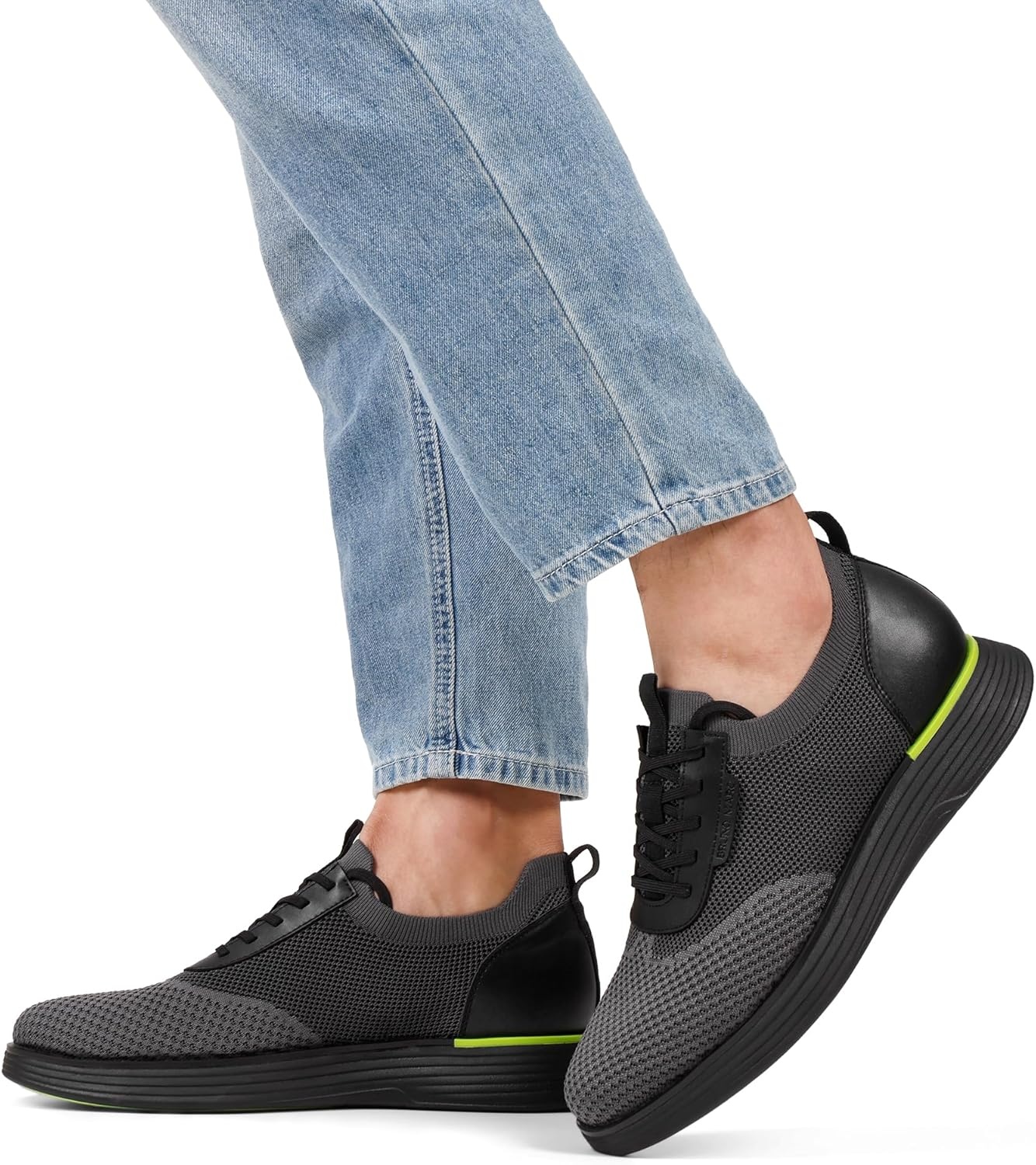 image:imageBruno Marc Mens Sbox2318m Oxford ShoesBlackNeon Green