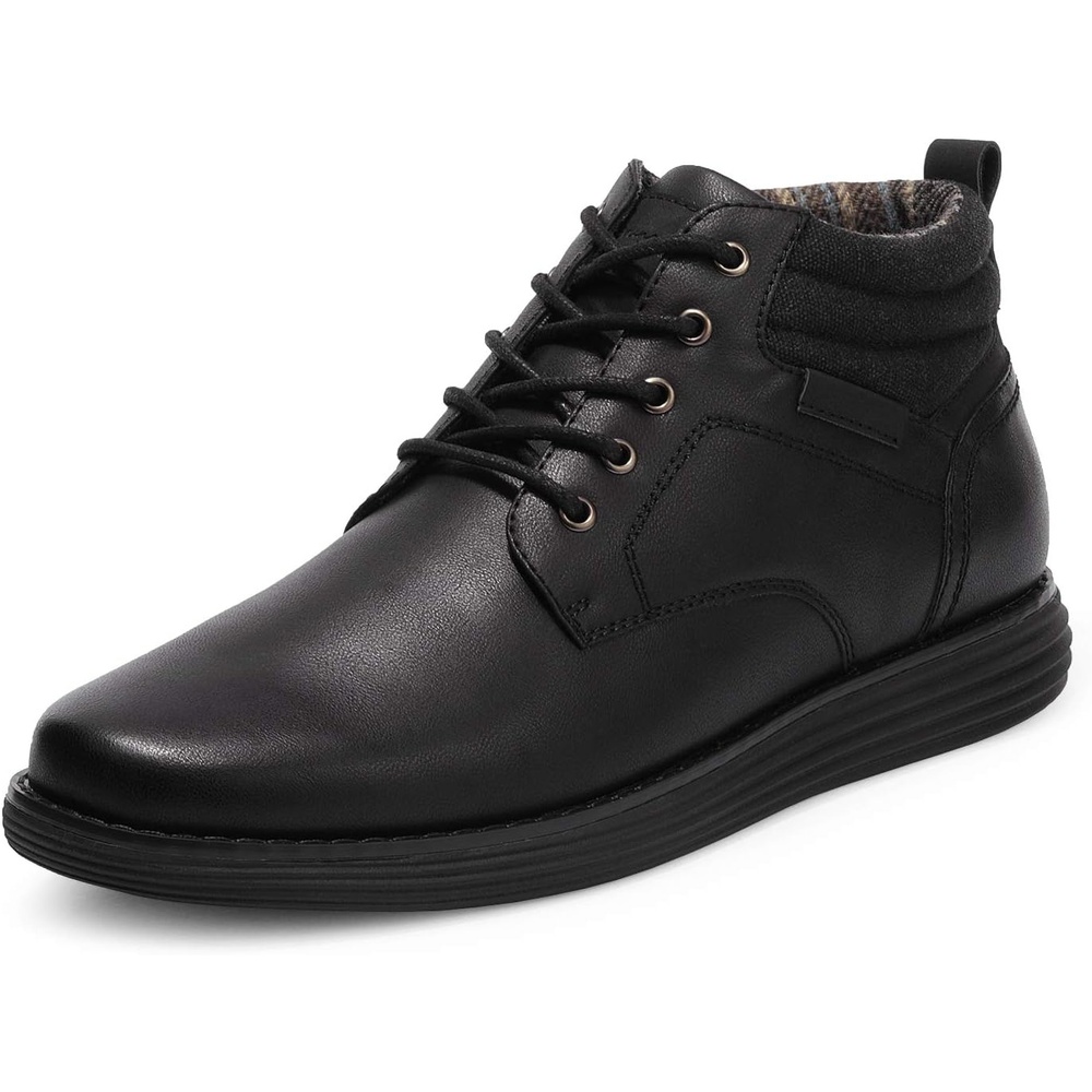 image:imageBruno Marc Mens Mid Top Chukka Sneaker Lace Up Dress BootBlack Monochrome
