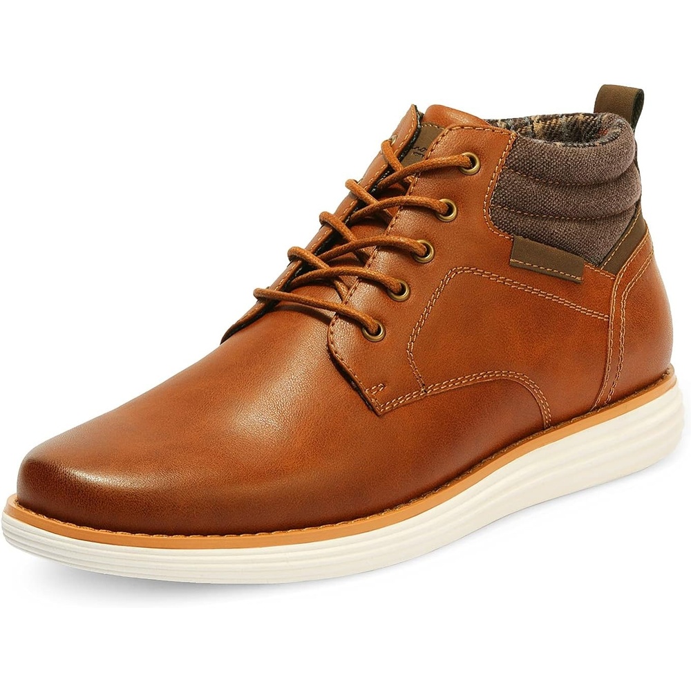 image:imageBruno Marc Mens Mid Top Chukka Sneaker Lace Up Dress BootTan