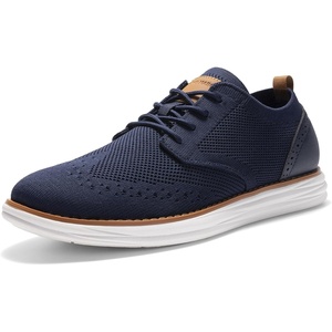 image:imageBruno Marc Mens KnitFlex Craft Mesh Oxfords Sneakers Casual Dress LaceUp Lightweight Walking Shoes6navy