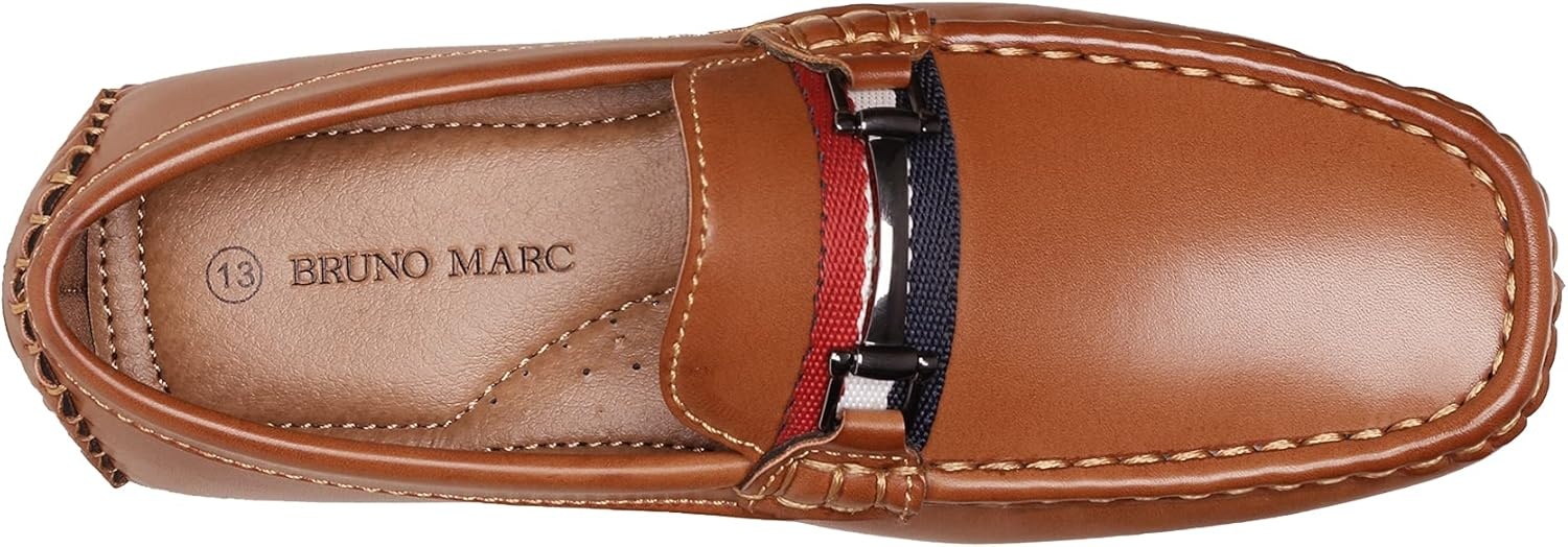 image:imageBruno Marc Boys Loafer SlipOn Dress Shoes Comfortable Classic Formal Casual Shoes for KidsBrown