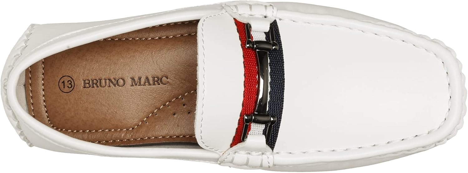 image:imageBruno Marc Boys Loafer SlipOn Dress Shoes Comfortable Classic Formal Casual Shoes for KidsWhite