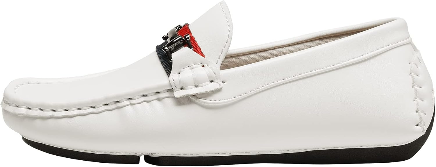 image:imageBruno Marc Boys Loafer SlipOn Dress Shoes Comfortable Classic Formal Casual Shoes for KidsWhite