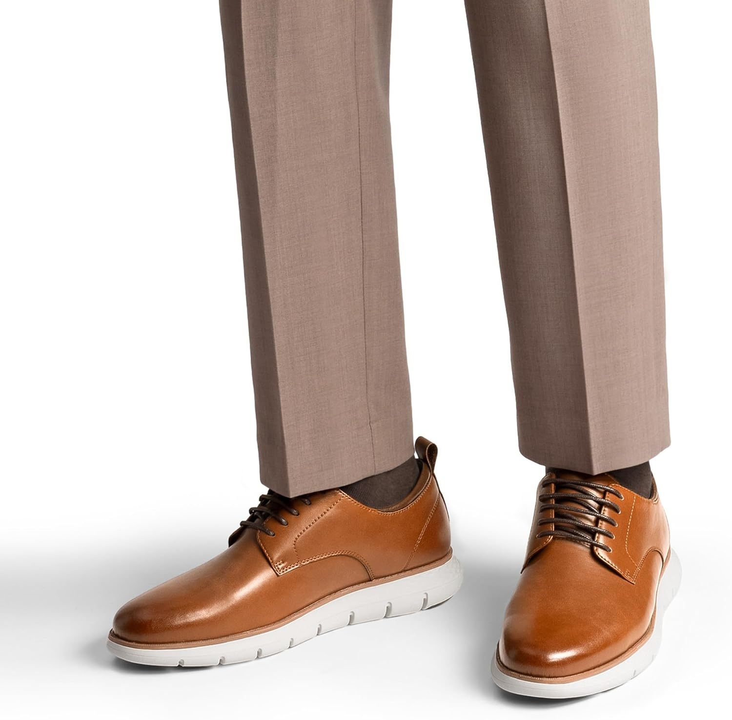 image:imageBruno Marc Mens Casual Dress Sneakers Formal Business Shoes AllDay Comfort Lightweight Cushioning Oxfords Crossflex CrestLiteBrown