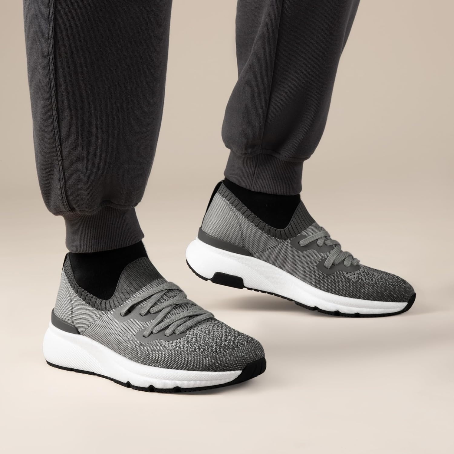 image:imageBruno Marc Mens Casual Sneakers Slip On Breathable Walking Shoes EZFlex BreezeStepepDark Grey
