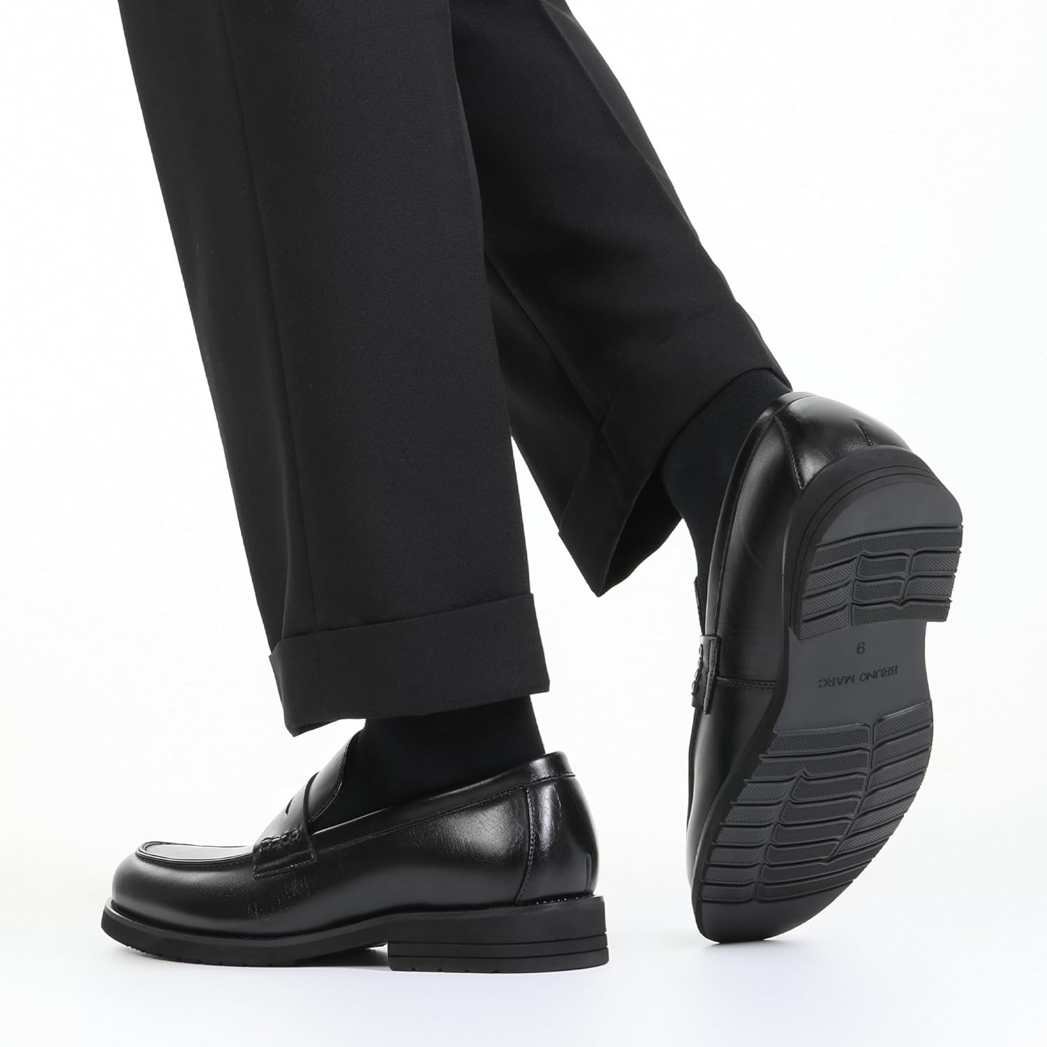 image:imageBruno Marc Mens Dress Slipon Penny Loafers Business Formal ShoesBlack