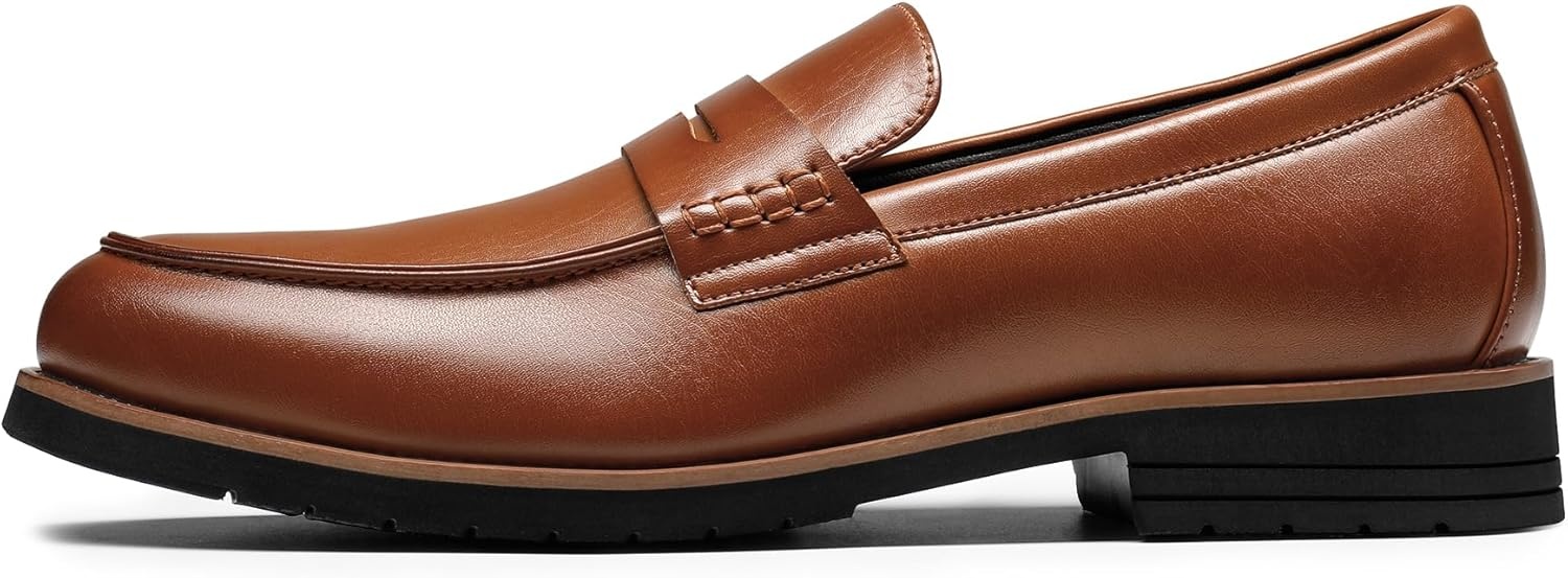 image:imageBruno Marc Mens Dress Slipon Penny Loafers Business Formal ShoesBrown