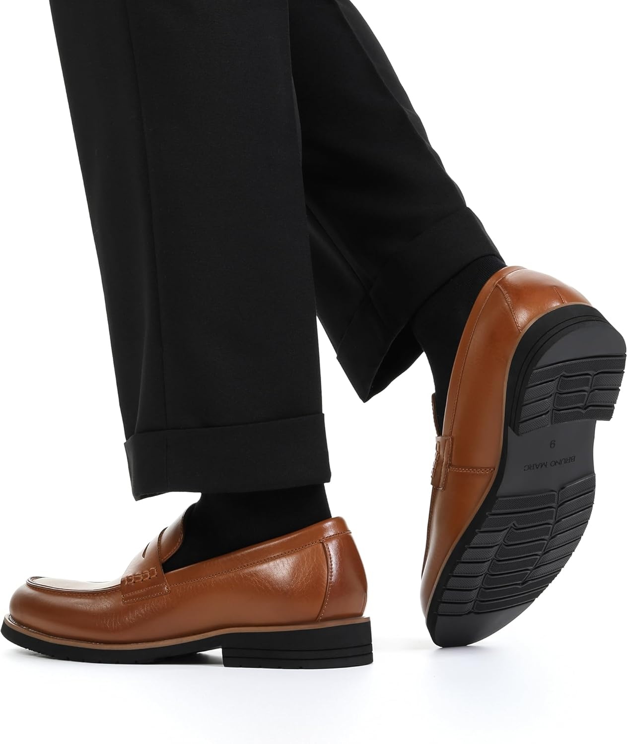 image:imageBruno Marc Mens Dress Slipon Penny Loafers Business Formal ShoesBrown