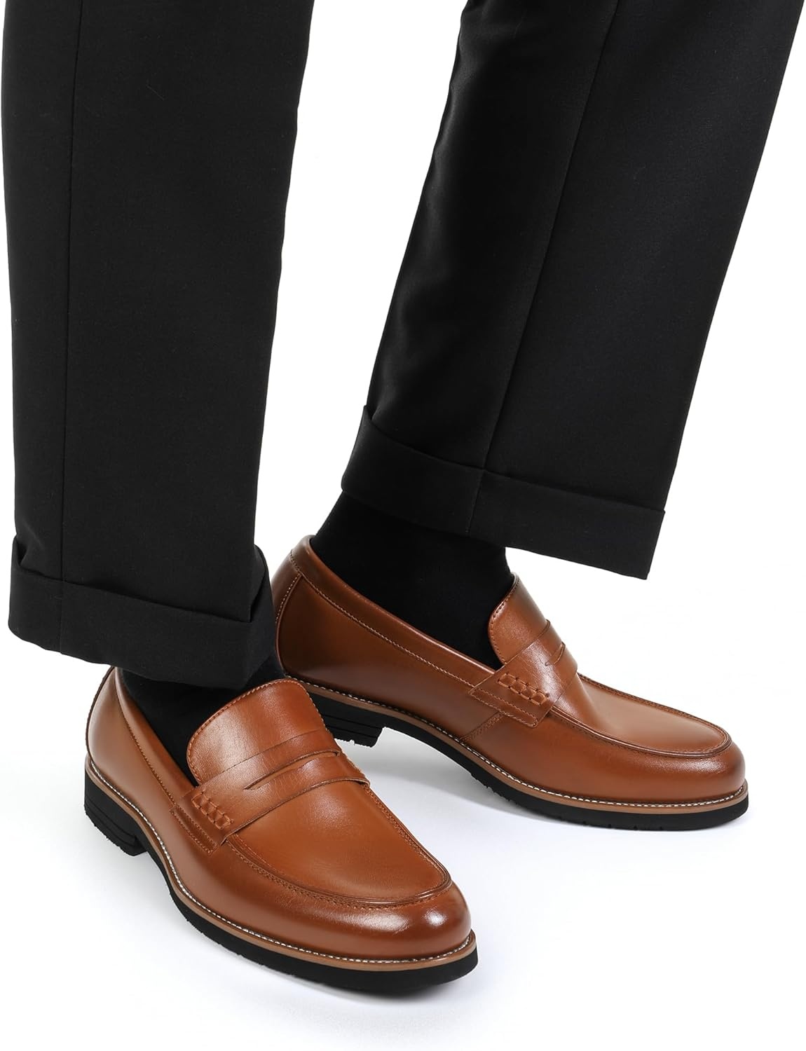 image:imageBruno Marc Mens Dress Slipon Penny Loafers Business Formal ShoesBrown