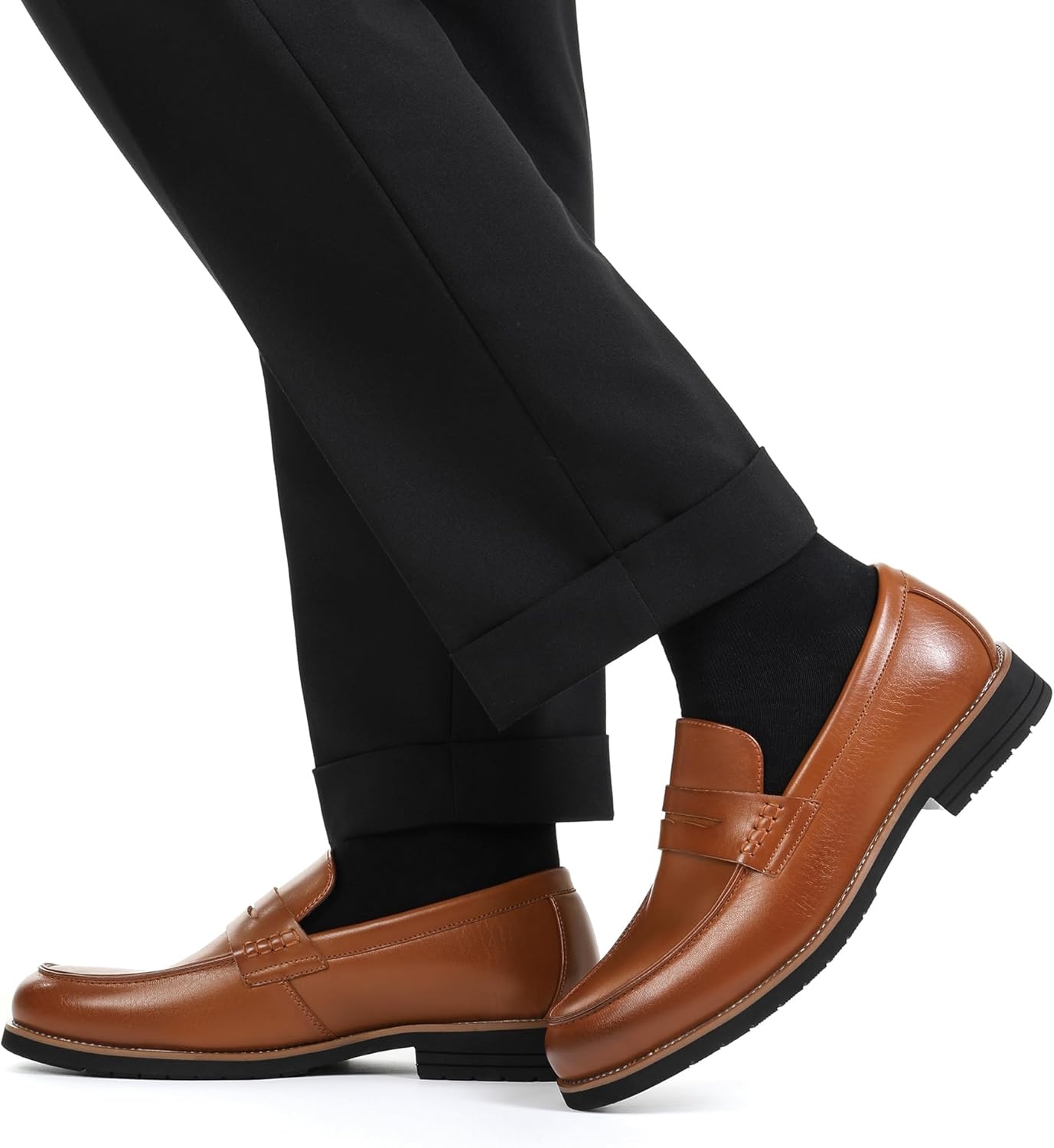 image:imageBruno Marc Mens Dress Slipon Penny Loafers Business Formal ShoesBrown