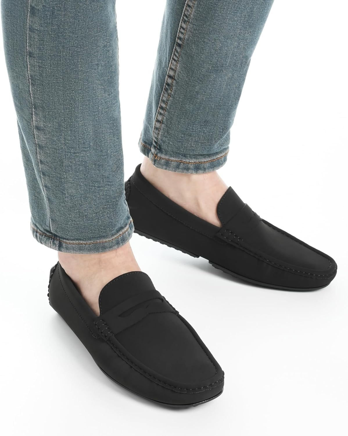 image:imageBruno Marc Mens Slipon Penny Loafer Suede Driving ShoesBlack