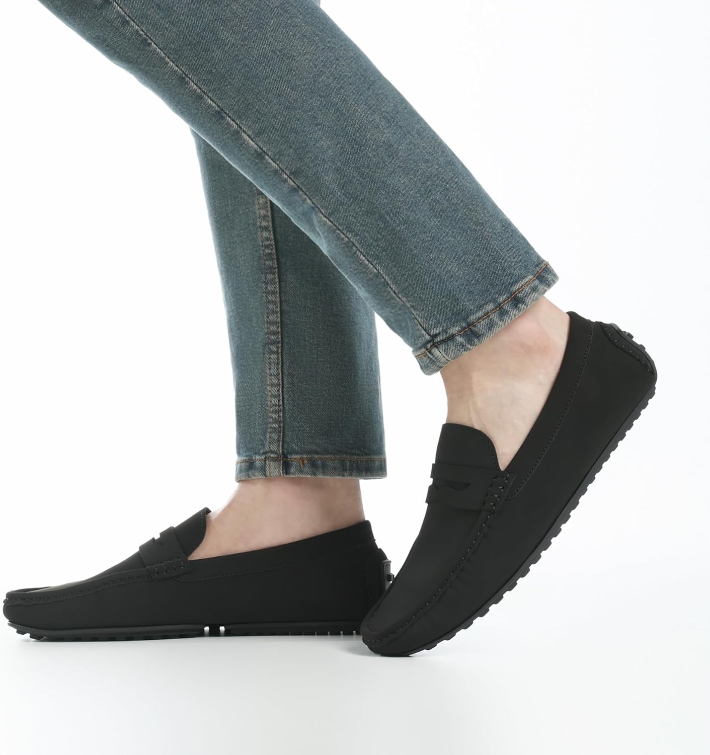 image:imageBruno Marc Mens Slipon Penny Loafer Suede Driving ShoesBlack