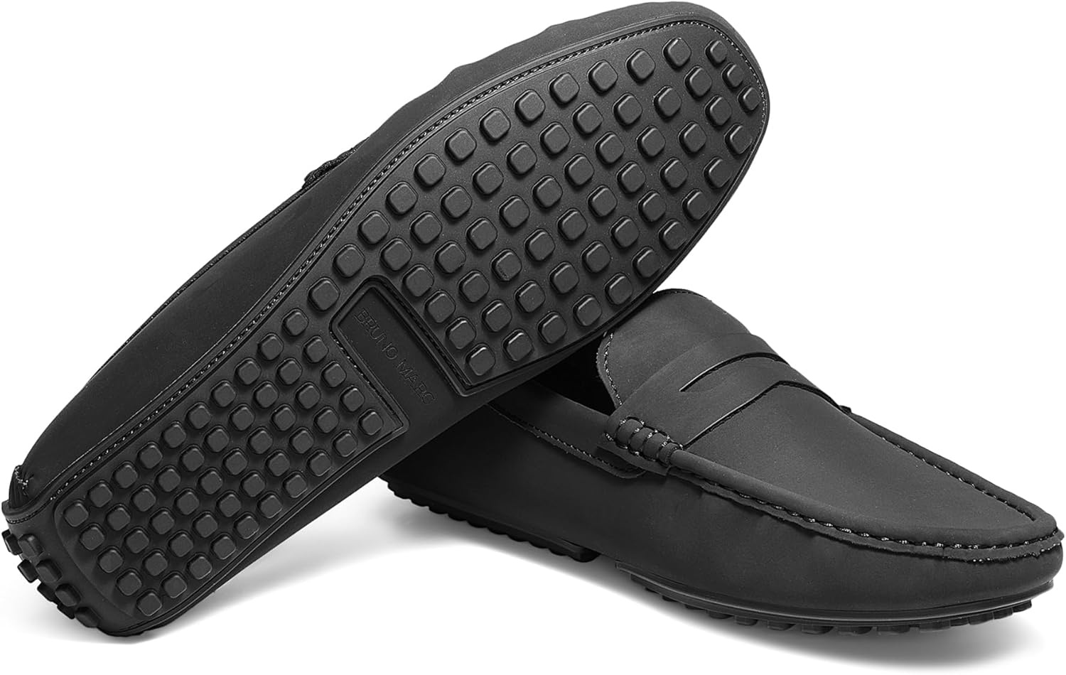 image:imageBruno Marc Mens Slipon Penny Loafer Suede Driving ShoesBlack