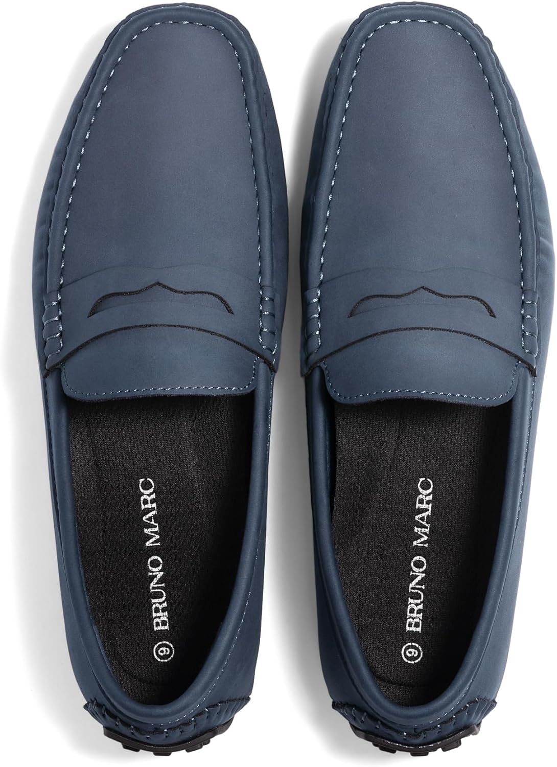image:imageBruno Marc Mens Slipon Penny Loafer Suede Driving ShoesDark Blue