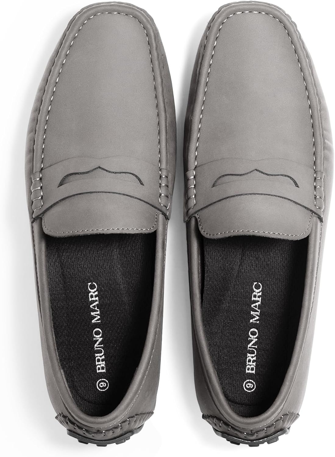 image:imageBruno Marc Mens Slipon Penny Loafer Suede Driving ShoesDark Grey
