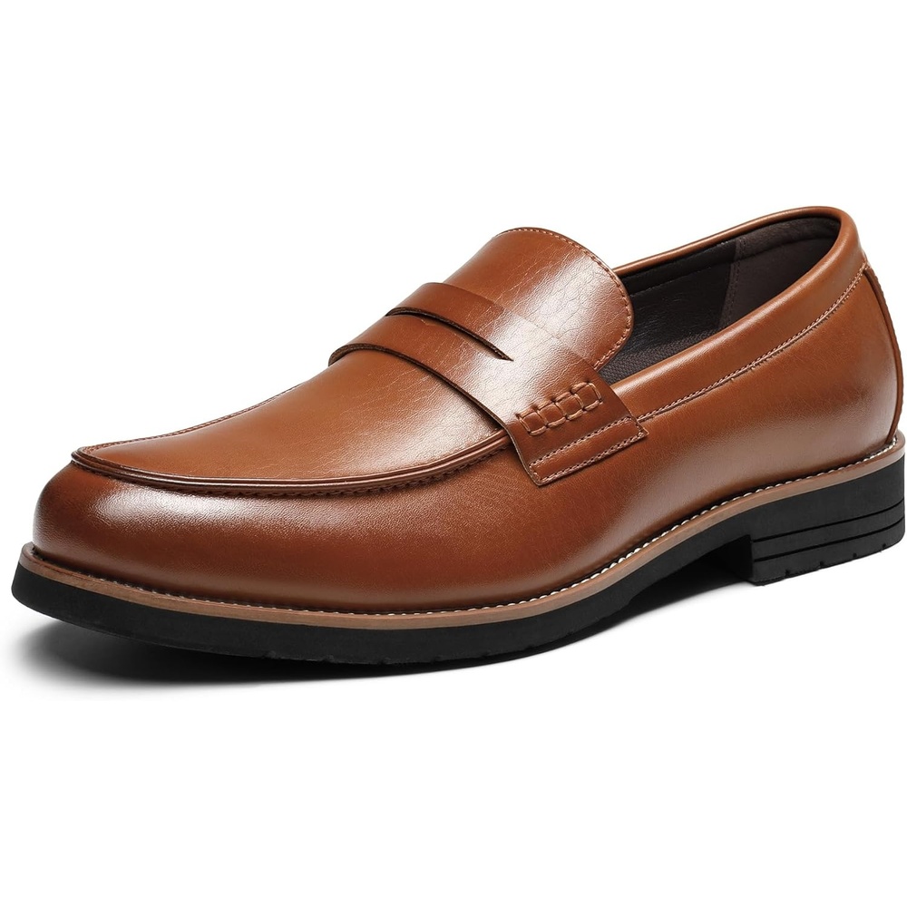 image:imageBruno Marc Mens Dress Slipon Penny Loafers Business Formal ShoesBrown