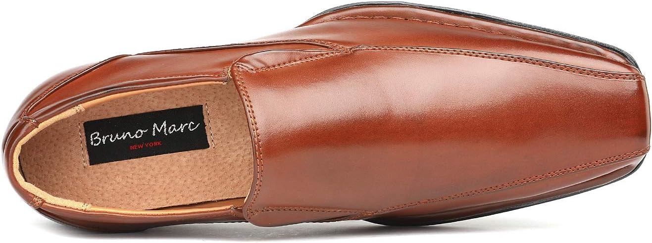 image:imageBruno Marc Mens Classic SquareToe Slipon LoafersBrown